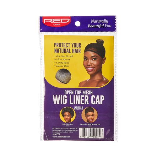 Red by Kiss Mesh Wig Liner Cap, Open Top-1PC Black