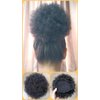 Afro Puff Drawstring Ponytail Extension for Black Women Afro Kinkys Curly Synthetic Ponytail Afro Bun Extension Hairpieces Updo Ponytail Hair Extensions 1B# Natural Black 5 inch Medium Size