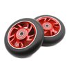 Z-FIRST 2Pcs 100 mm Pro Stunt Scooter Wheels with ABEC 9 Bearings for MGP/Razor/Lucky/Envy/Vokul Pro Scooters Replacement Wheels (Red)