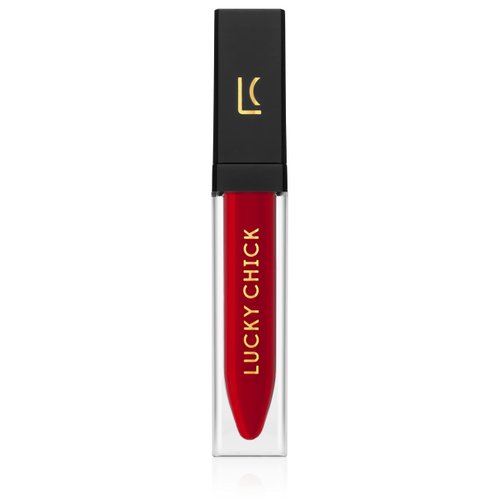 Lucky Chick Liquid Lip Gloss - Desire, Cool Red - Natural Moisturizing Ingredients for All Day Wear - Paraben-Free, Cruelty-Free, Vegan Formula - Hydrating Highly-Pigmented Shine Lip Makeup