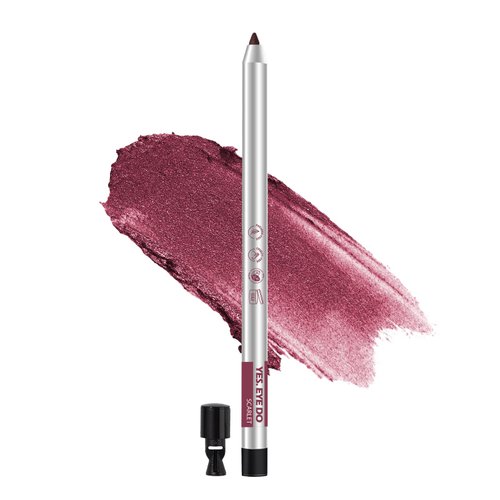 YES.EYE DO Gel Eyeliner Waterproof Smudgeproof, Retractable Eyeliner Gel with built-in sharpener, Colored Glitter Eyeliner, Highly Pigmented and Creamy, Scarlet