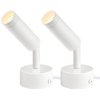 URTOM 2 Pack Spot Lights Indoor, 120V Up Lights Indoor, LED Accent Spotlight, 3W Plant Spotlight, 3000K Floor Spotlight for Plants Pictures Desk, Uplights with 5.9 FT Plug Cord and Foot Switch