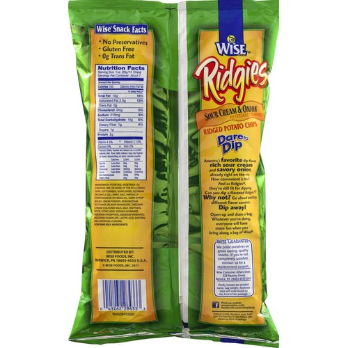 Wise Ridgies Sour Cream and Onion