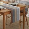 Farmhouse Table Runners Dresser Scarf 70 inches Long,Rustic Brown Grey Table Runner Barn Wood Striped Cotton Linens Burlap Thanksgiving Fall Holidays Table Decor For Kitchen Dining Room Coffee Table