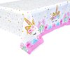 Yarrkc 5 Pack Happy Birthday Table Cover Plastic Themed Party Tablecloth Party Supplies Girls Baby Shower Decorations