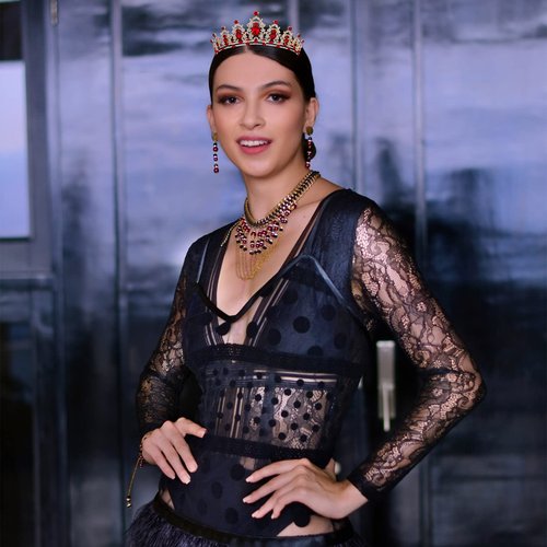 Guoeappa Crystal HeadBand Queen Tiara Crown for Women Bridal Wedding Girls Birthday Party(Red)