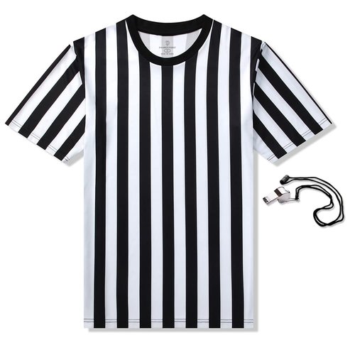 Shinestone Referee Shirt, Referee Costume Umpire Shirt Jersey for Womens and Mens, Crew Neck for Football, Soccer and Sports(Small)