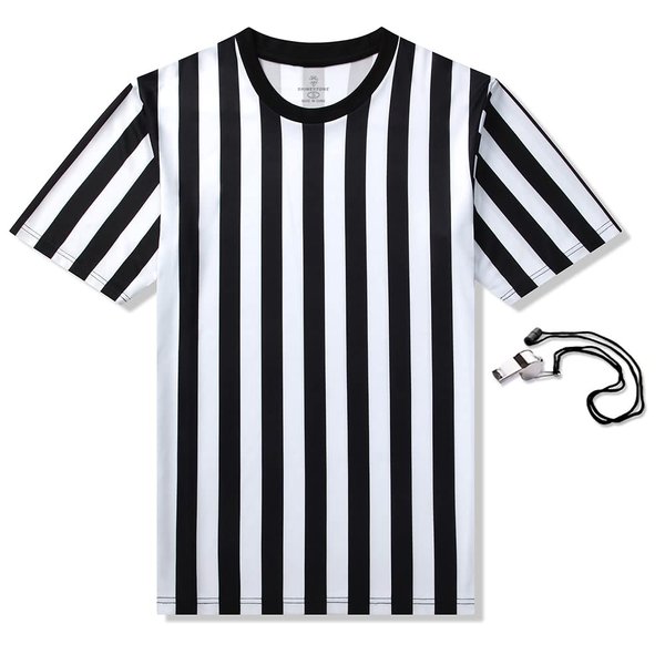 Shinestone Referee Shirt, Referee Costume Umpire Shirt Jersey for Womens and Mens, Crew Neck for Football, Soccer and Sports(Small)