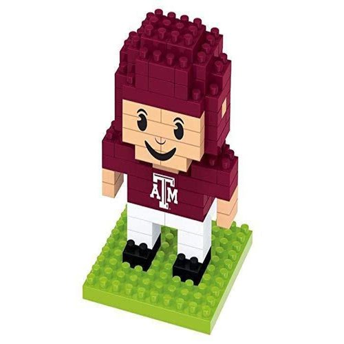 FOCO NCAA Texas A&M Aggies 3D Brxlz Football Player Building Blocks Set3D Brxlz Football Player Building Blocks Set, Team Color, One Size