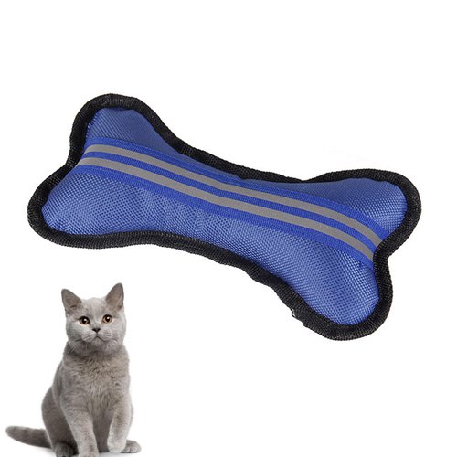 JOROBURO Dog Bone Fabric Toy, Soft Oxford Cloth Bite Resistant Teeth Grinding Reflective Stuffed ...