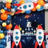 Red Rocket Balloons, Space Balloons for Space Themed Party Decorations Rocket Mylar Balloon for Rocket Birthday Decorations 3 Pcs