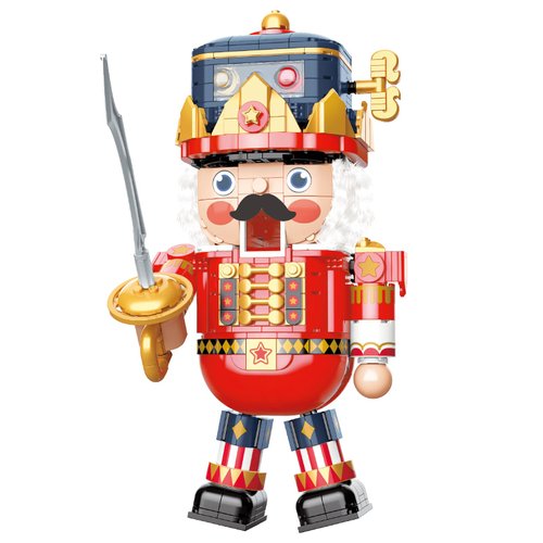 NUTCRACKER Christmas Building Blocks Set for Adult, Interactive Capsule Game Party Toy Building Set, Christmas Building Gifts for Boy Girl, Xmas Figures Display Building Model（721 Pieces）