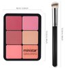 LSxia 12 Colors Cream [Blush+Contour+Concealer] Makeup Palette for Cheeks - Multi-functional Makeup Palette with Brush, Natural Matte Long Wearing, Waterproof Blendable Face Makeup Palette (#02)