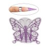 BeautyLeader 500Pcs Nail Form Pruple Bufferfly Shape Nail Art Guide Form Acrylic Tips UV Gel Extension Stickers Guide Stencil Manicure Tools for Nail Polish Guide