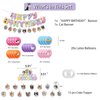 40Pcs Cat Birthday Decorations Cat Happy Birthday Party Supplies, Birthday Banner Cat Banner 20 Pcs Birthday Balloons 2 Pcs Ribbons and 16 Pcs cake Toppers for Kitten Cat Girl Kid Birthday Decorations