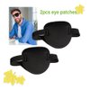 RIKEYO 3D Adjustable Eyepatch for Right or Left Eye, Adults and Kids One Eye Cover for Lazy Eye,Pirate Costume, 2 Pcs (Black)