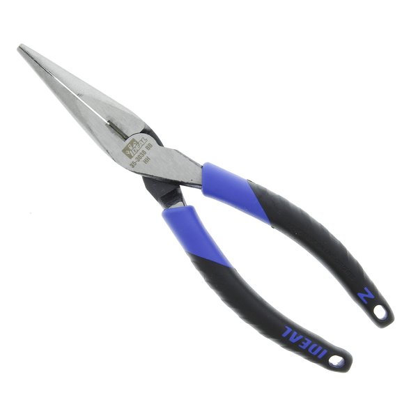 IDEAL Electrical 35-3038 Long Nose Plier – 8.5 in., Plier with Smart Grip Handles, Cutter, Serrated Jaws