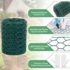Floral Chicken Wire for Craft,4 x 118 Inch Lightweight Galvanized Hexagonal Chicken Wire Netting, 2mm Thickness Chicken Wire Fence for Garden Poultry, Chicken Wire Mesh with Gloves, Wire Ties, Plier