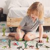 EOIVSH Desert Animal Figurines, 17pcs Model Trees Cactus Kit with Lizard Figures for Kids Toddlers, Reptile Toy Playset for Diorama Project Cake Topper Decorations