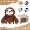 SuzziPad Microwavable Stuffed Animal, Heated Stuffed Animals Sloth Plush for Anxiety, Bedtime, Cuddle & Companion, Soreness & Pain Relief, Warmer Sloth Stuffed Animal, Sloth Gifts for Women, Brown