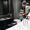 Colingmill 2 Pcs 6 Hole Acrylic Salon Shear Holder Clear Acrylic Scissors Holder Rack Shear Organizer Hairdresser Combs Clips Storage Container for Barber Shop Hair Stylist Groomers Office Home