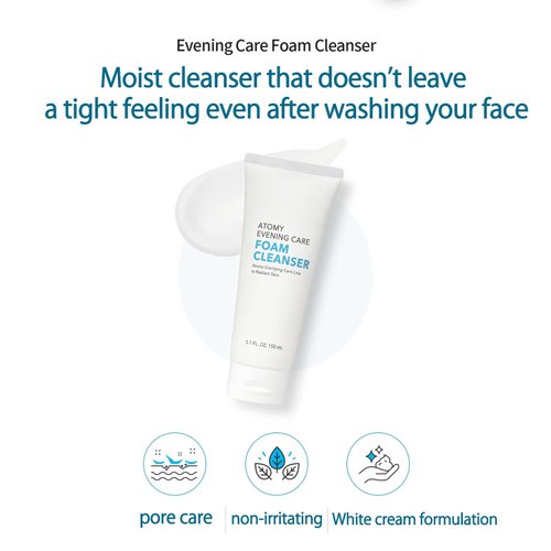 PRIMING WATER Evening Care Foam Cleanser (150ml x 2 packs) Korean beauty, moisturizing skincare cleanser