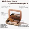 Oulac Waterproof Light Eyebrow Powder Kit with Brow Brush 2 in1 Long Lasting Instant Eyebrow Pomade & Powder Natural Makeup for Sparse Brows 3.2 g/0.11 oz (Golden Blonde）