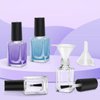 AHIER Empty Nail Polish Clear Bottles with Brush Cap Funnel and Mixing Ball (15ml 5p)