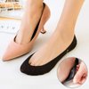 Double Couple 8 Pairs No Show Socks Women Low Cut Socks for Flats Non Slip Thin Liner Socks (4 Black & 4 Nude)
