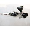 Generic Retro bohemian crystal heart bobby pin hair pin hair clip with gems and crystals Set: A (Primary color: Red)