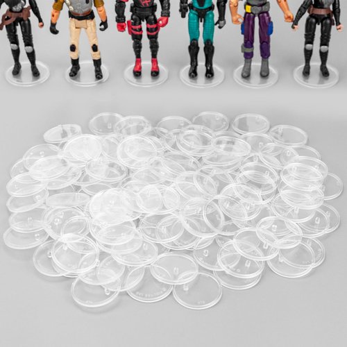 FIGURESLAB Action Figure Stand for Display with Peg, 37.5mm Toy Display Support Stands Base Holder, Compatible with 3.75 Inch VINTAGE (1977-1985) Star Was/GI Jeo Action Figures, 100PCS