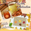 Whaline 500Pcs Fall Maple Leaf Stickers 5 Colors Glitter Autumn Decals Shinny Self Adhesive Labels for Thanksgiving Party Cards Seal Envelopes Home Window Door Supplies