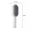 JiedHiur Self Cleaning Hair Brush, 3D Air Cushion Hair Brushes for Women, Airbag Massage Combs for Women, Hair Brush for Thick Hair (White)