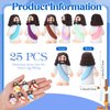 Bememo 25 Pcs Little Jesus Figures Original Design Mini Rubber Jesus Toys to Hide and Seek Religious Party Favors Sunday School Baptism Gifts(Comprehensive Colors)