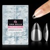 UNA GELLA Short Almond Nail Tips, 312pcs Short Almond Gel x Nail Tips Half Matte Almond Press On Nails Clear Acrylic Fake Nails for Full Cover Nail Extension Home DIY Nail Salon 12 Sizes