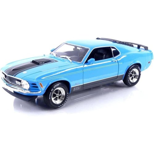 1970 Mach 1 428 Blue with Black Stripes Special Edition 1/18 Diecast Model Car by Maisto 31453