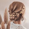 NAISKA 8PCS Gold Star Hair Clips Spiral Hair Pins Wedding Stars Hair Accessories Bridal Hair Decoration Braid Clips Hair Jewelry for Women(Gold)
