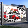 Avezano Two Fast Birthday Banner, Racing Car Theme Bday Party Decorations, Red Car Second Birthday Background for Kids Birthday Party Supplies