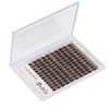 Dedila Brown Cluster DIY Eyelashes Extensions 120pcs Individual Wide Stem False Lashes Makeup False Eyelashes Tools (12mm)
