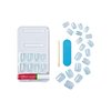 KISS Gel Fantasy Dreamdust, Press-On Nails, Nail glue included, Champagnes', Light Blue, Short Size, Squoval Shape, Includes 28 Nails, 2G Glue, 1 Manicure Stick, 1 Mini File