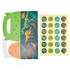 BLUE PANDA Dinosaur Treat Boxes with Handle and Stickers - Dinosaur Birthday Party Boxes for Kids' Birthday Supplies - 24 Pack of Dinosaur Birthday Boxes - 6.2 x 3.6 x 3.5 in Dino Treat Boxes