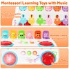 Interactive Pop Up Animal Toys with Music & Light, Toddlers Montessori Early Learning Activity 6-9-12-18 Months Baby Sensory Toy for 1 Year Old Boy Girl Age 2-4 Cause and Effect Toys (Blue)