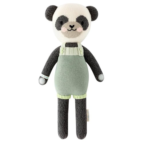 cuddle + kind Paxton The Panda Regular 20" Hand-Knit Doll – 1 Doll = 10 Meals, Fair Trade, Heirloom Quality, Handcrafted in Peru, 100% Cotton Yarn