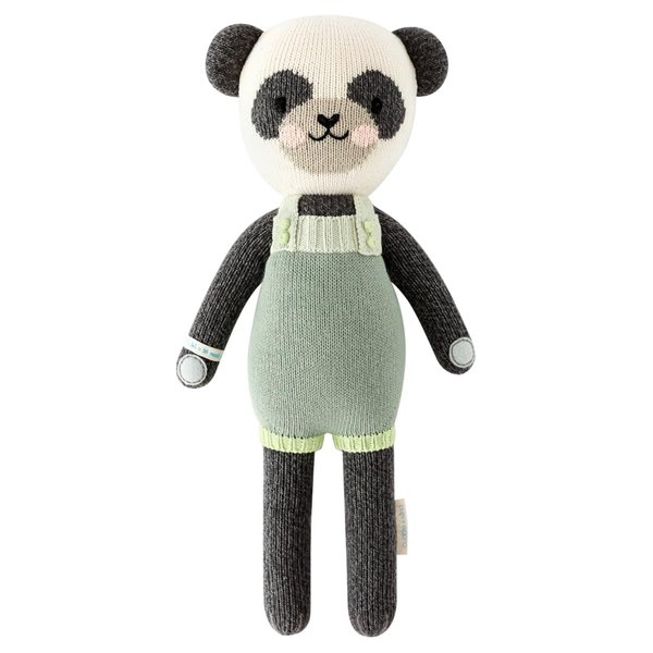 cuddle + kind Paxton The Panda Regular 20" Hand-Knit Doll – 1 Doll = 10 Meals, Fair Trade, Heirloom Quality, Handcrafted in Peru, 100% Cotton Yarn