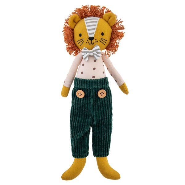 Stephen Joseph, Tiny Dancers Stuffed Doll for Child or Toddler, Toy Room or Kids Bedroom Decor, Fancy Friends Stuffed Animals for Girls & Boys, Liam Lion