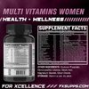 FXSUPPS Multivitamin for Women with Vitamin C, Vitamin D, Vitamin E, Zinc for Immune Support - Vegan Women's Multivitamin with Biotin, Iron, Antioxidants + Amino Acids (120 Count)