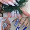 Tyuimhx 12 Grids Christmas Nail Art Glitter Sequins 3D Holographic Winter Snowflake Nail Art Glitter Flakes White Blue Pink Green Snowflake Designs Xmas Nail Decorations for Acrylic Nails Supplies