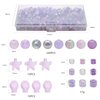 760pcs Lavender Glass Beads for Jewelry Making Kit, 8MM Crystal Round Assorted Beads with Ocean Beads and Seed Beads for Bracelets Making, DIY Bead Assortments
