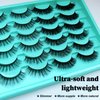 LoveOurHome 12 Pairs Faux Mink Lashes Wispy Lashes 8D Curl Volume False Eyelashes Flully Eye Lash Extesnion Fake Lashes 2 Style Pack Natural Look Fake Eyelash with Tweezers for Women Girls