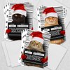 Purrpetrator Santa Cats Holiday Card Assortment Pack / 24 Christmas Cats Greeting Cards and Envelopes / 3 Bad Santa Kitten Designs With Message Inside